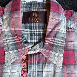 Liberty Red and Gray Plaid Casual Shirt